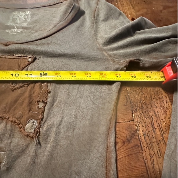 Reworked Long Sleeve Cross Top Y2K Distressed Mended Stiched Grunge Londonerus - Picture 5 of 11